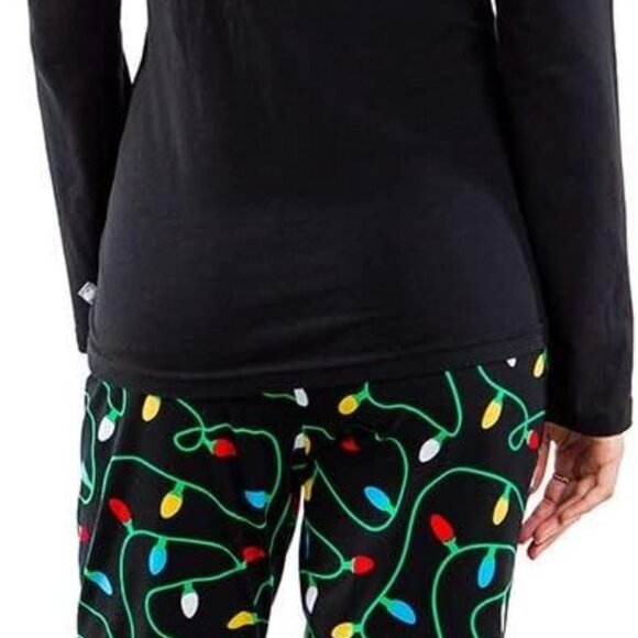 Classic Lapel Couples Pajama Sets Matching Holiday Sleepwear - Picture 3 of 4